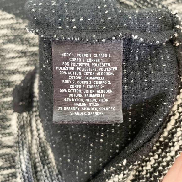 Anthropologie Postmark Black Grey Short Sleeve Knit Dress Women's Size Large L - Picture 6 of 9